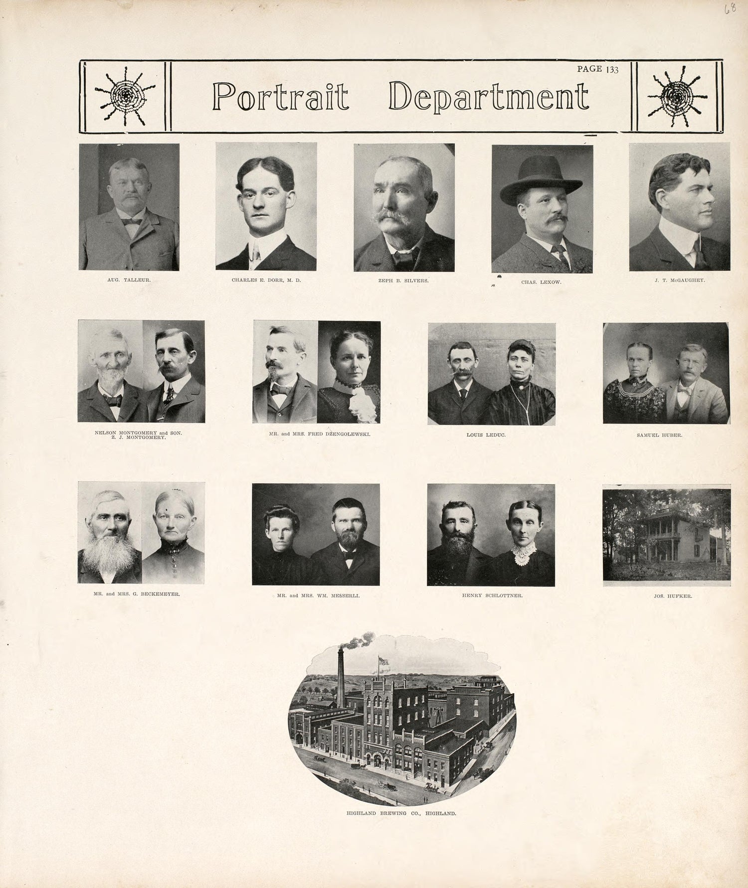 Portrait Department - 6 from Standard Atlas of Madison County, Illinois : Including a Plat Book of the Villages, Cities and Townships of the County, Map of the State, United States and World : Patrons Directory, Reference … 1906 by Relic Map Company