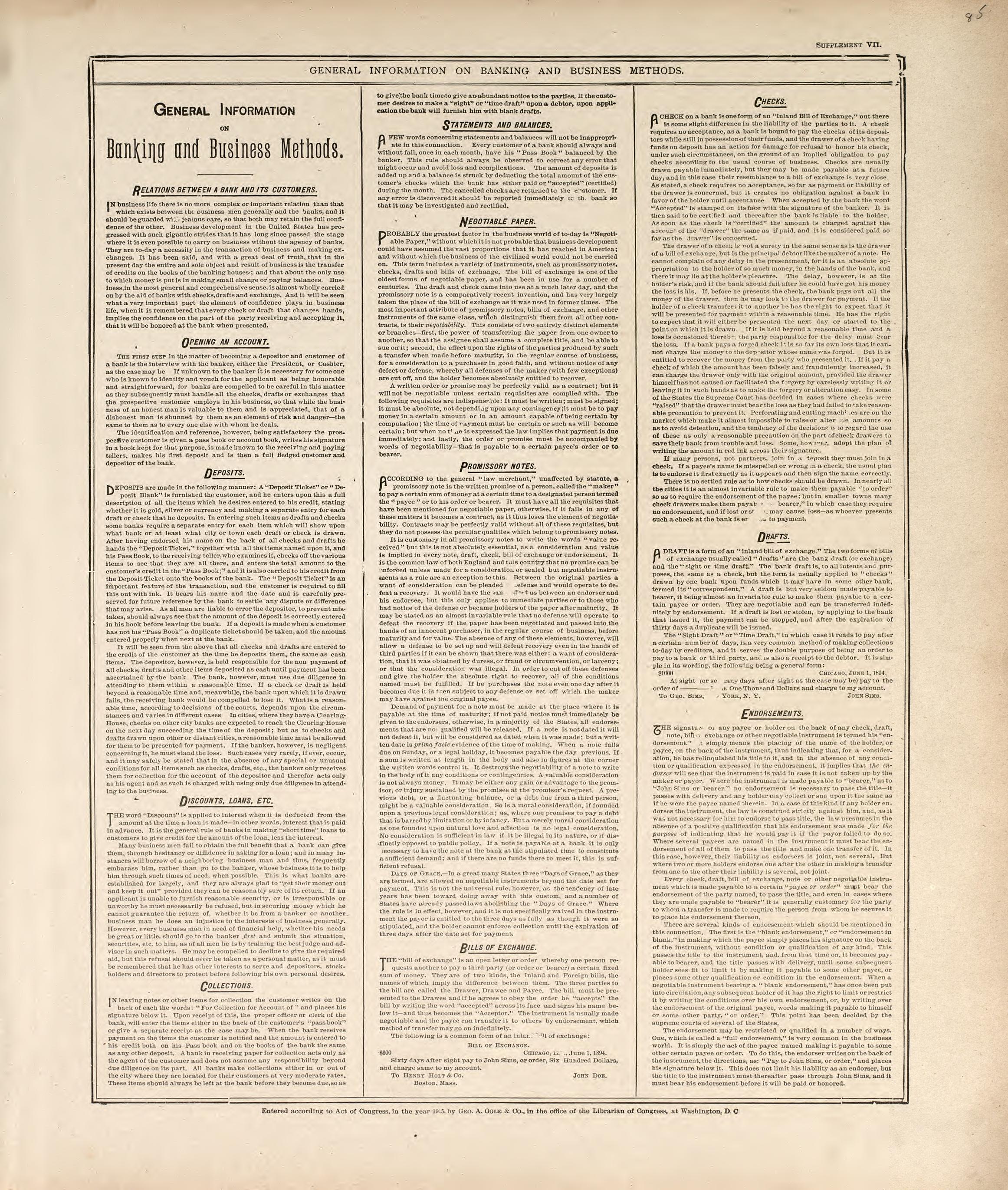 Banking and Business Methods - 1 from Standard Atlas of Madison County, Illinois : Including a Plat Book of the Villages, Cities and Townships of the County, Map of the State, United States and World : Patrons Directory, Reference … 1906 by Relic Map Company