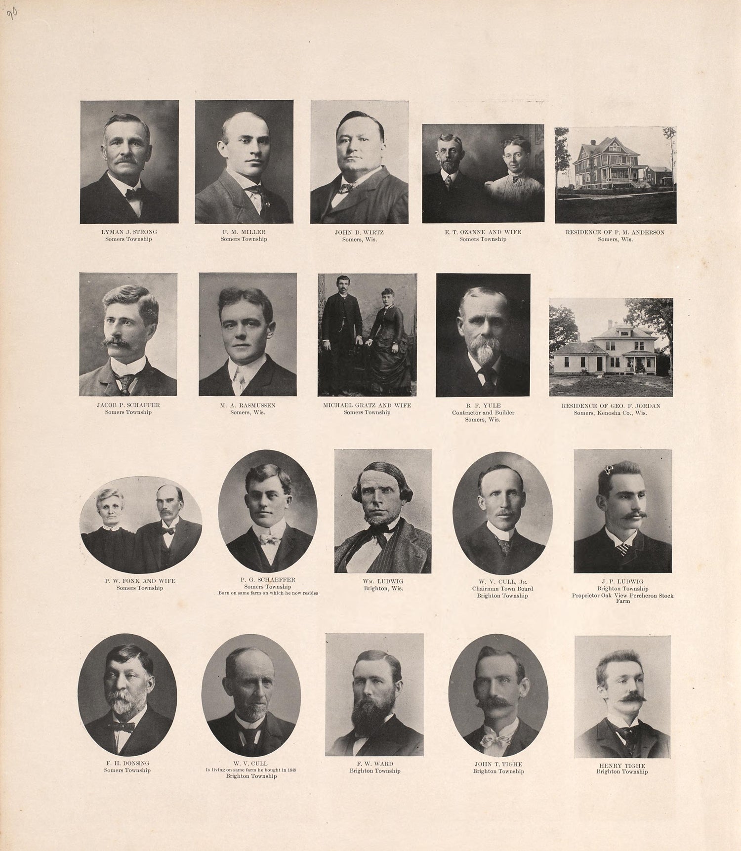 Portraits from Plat Book of Racine and Kenosha Counties, Wisconsin : Including Plats of the Villages, Cities and Townships of the Counties, Map of the State, United States and World, Patrons Directory, Reference Business … 1908 by Relic Map Company