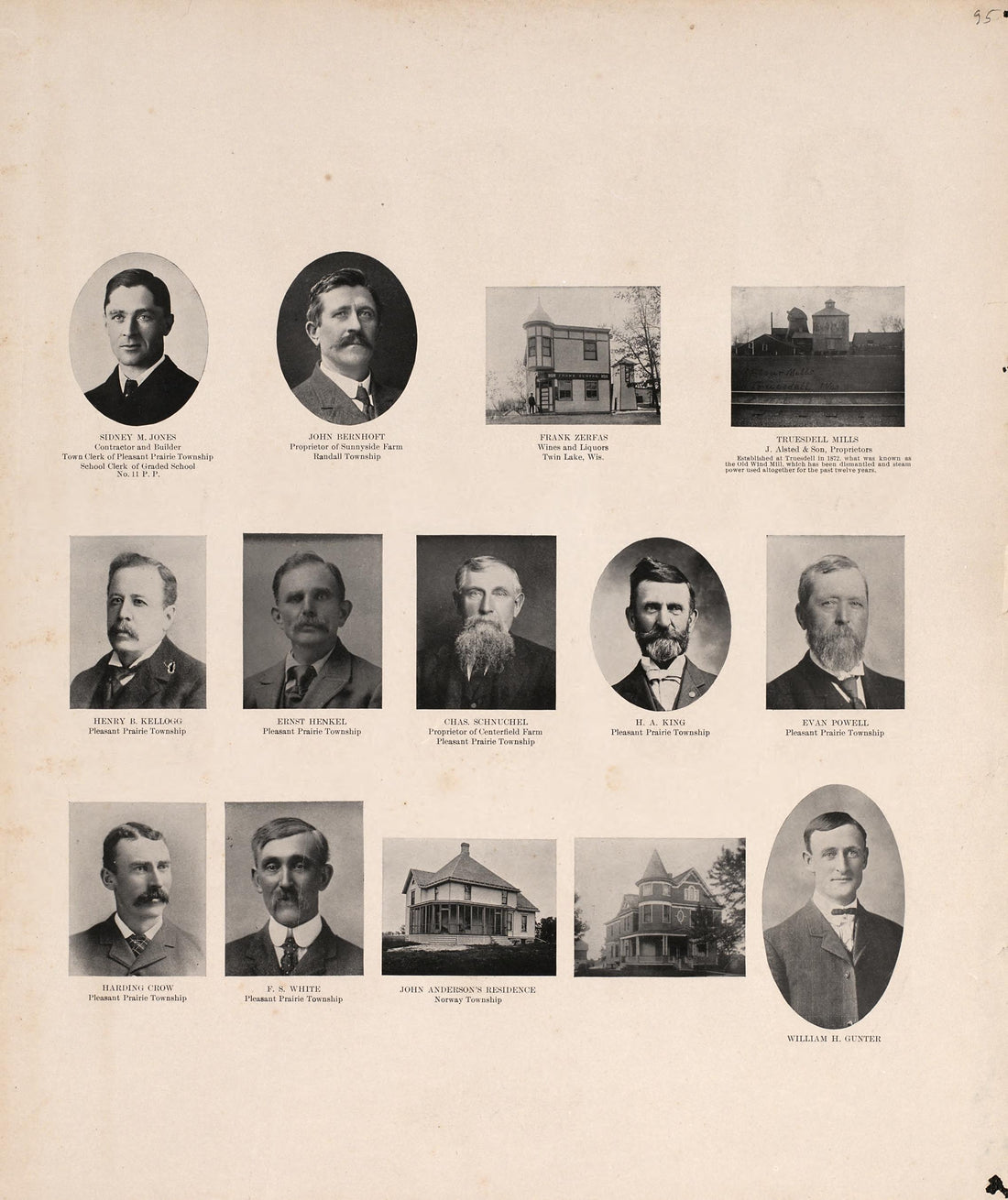 Portraits from Plat Book of Racine and Kenosha Counties, Wisconsin : Including Plats of the Villages, Cities and Townships of the Counties, Map of the State, United States and World, Patrons Directory, Reference Business … 1908 by Relic Map Company