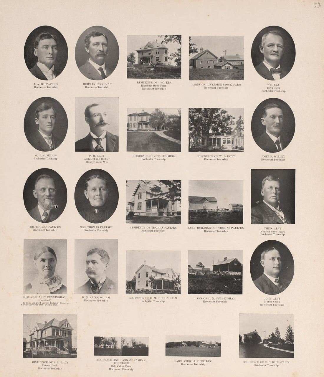 Portraits from Plat Book of Racine and Kenosha Counties, Wisconsin : Including Plats of the Villages, Cities and Townships of the Counties, Map of the State, United States and World, Patrons Directory, Reference Business … 1908 by Relic Map Company