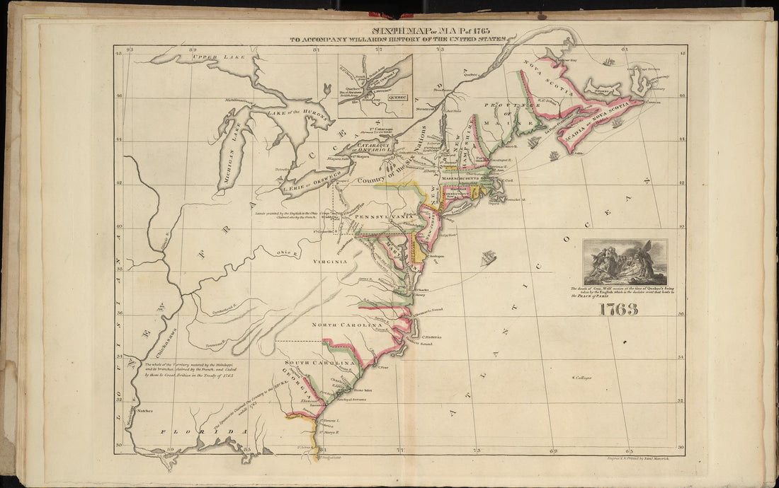 Sixth Map Or Map of 1763 from a Series of Maps to Willard&