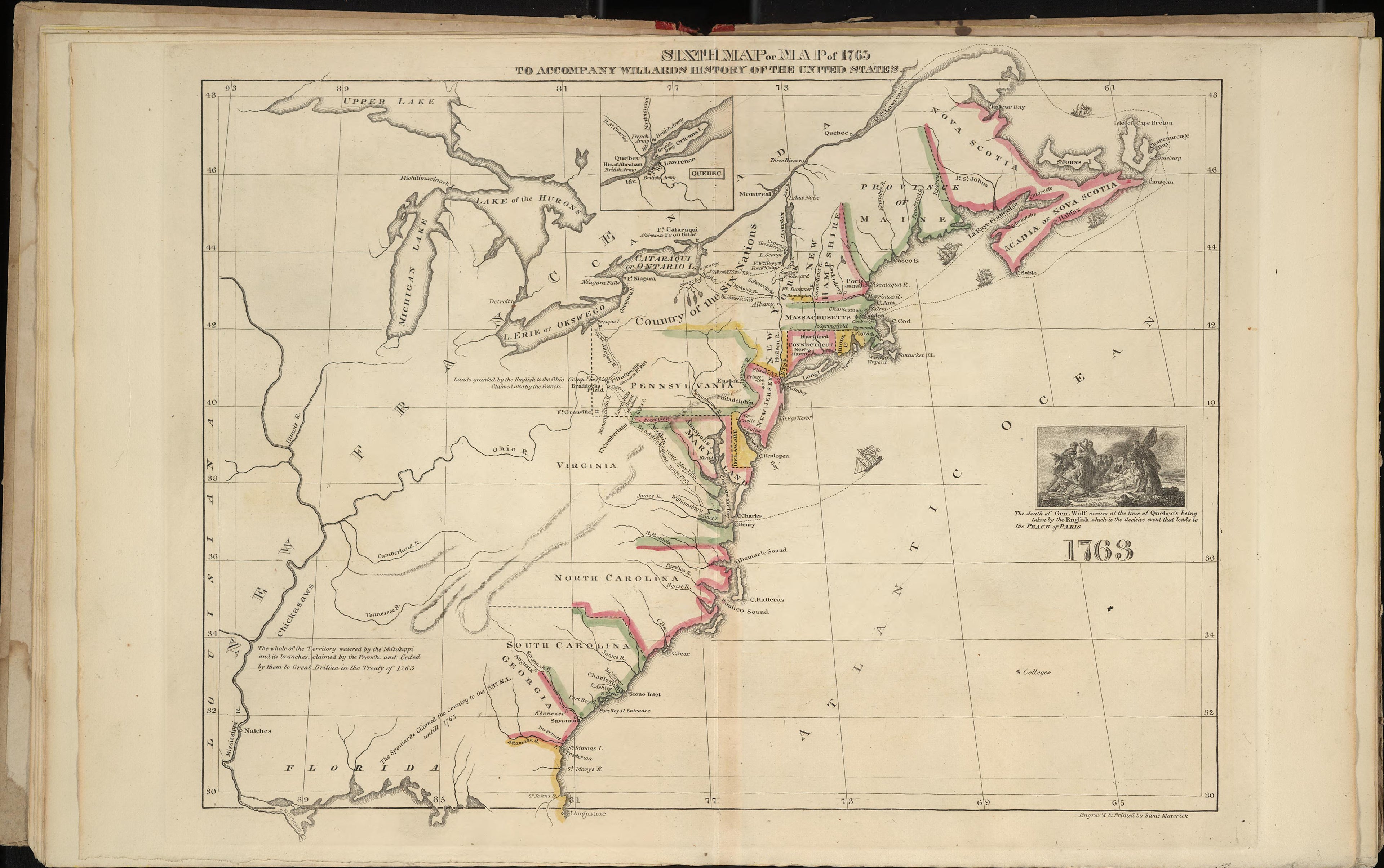Sixth Map Or Map of 1763 from a Series of Maps to Willard&