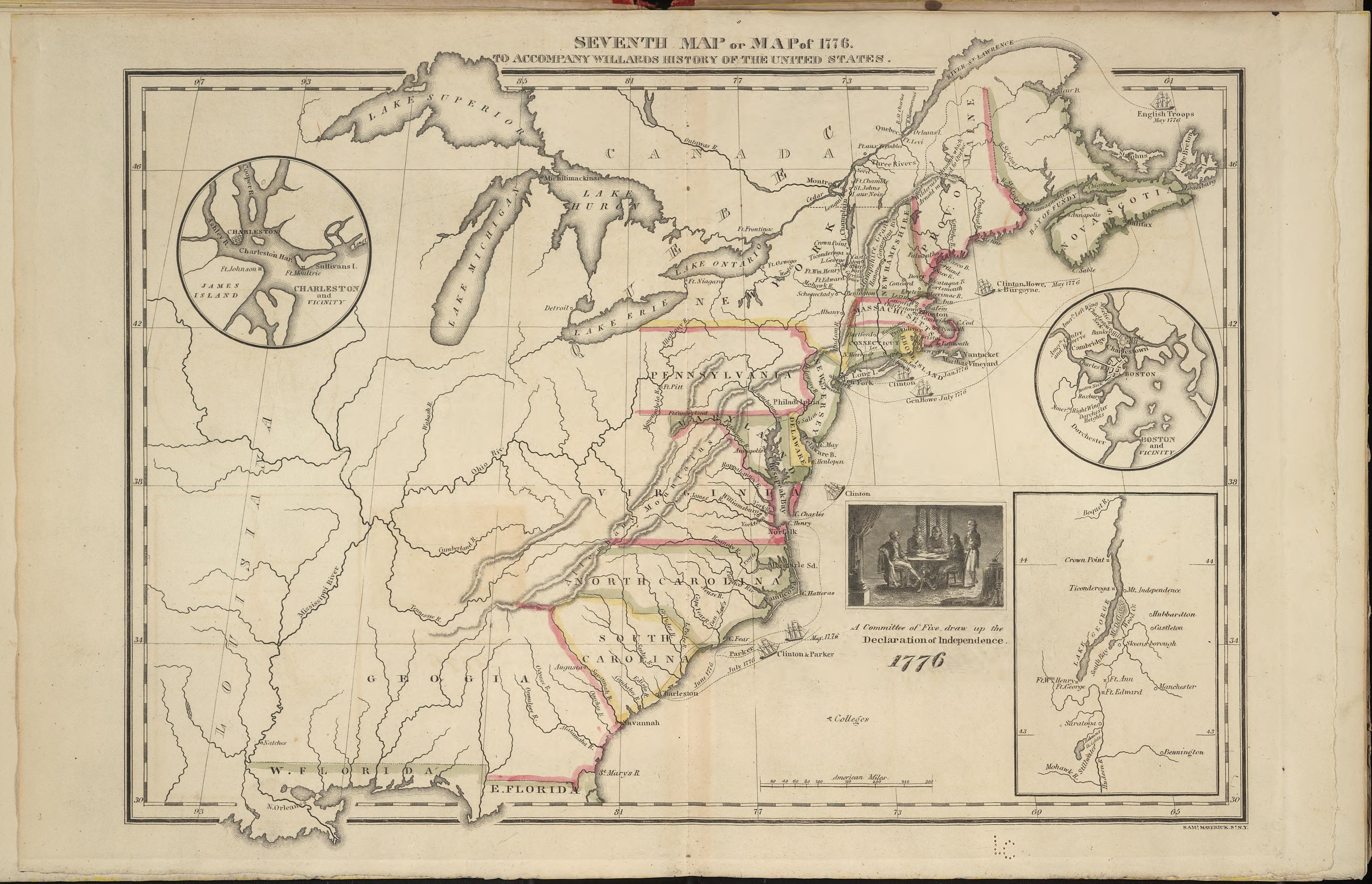 Seventh Map Or Map of 1776 from a Series of Maps to Willard&