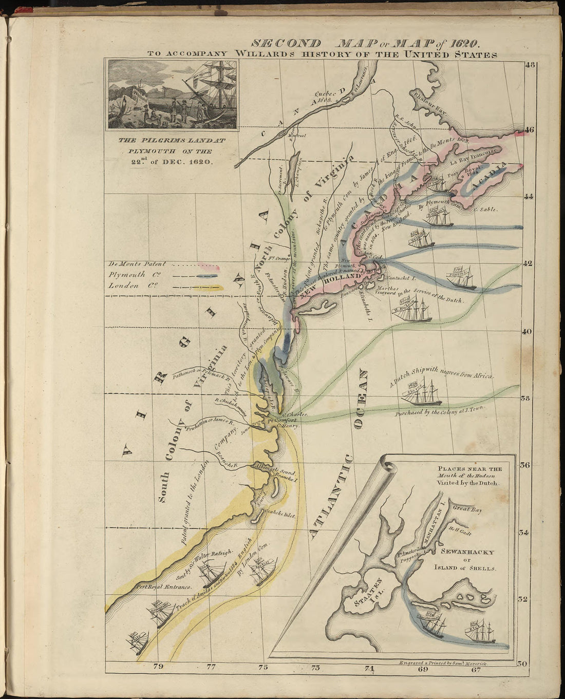 Second Map Or Map of 1620 from a Series of Maps to Willard&