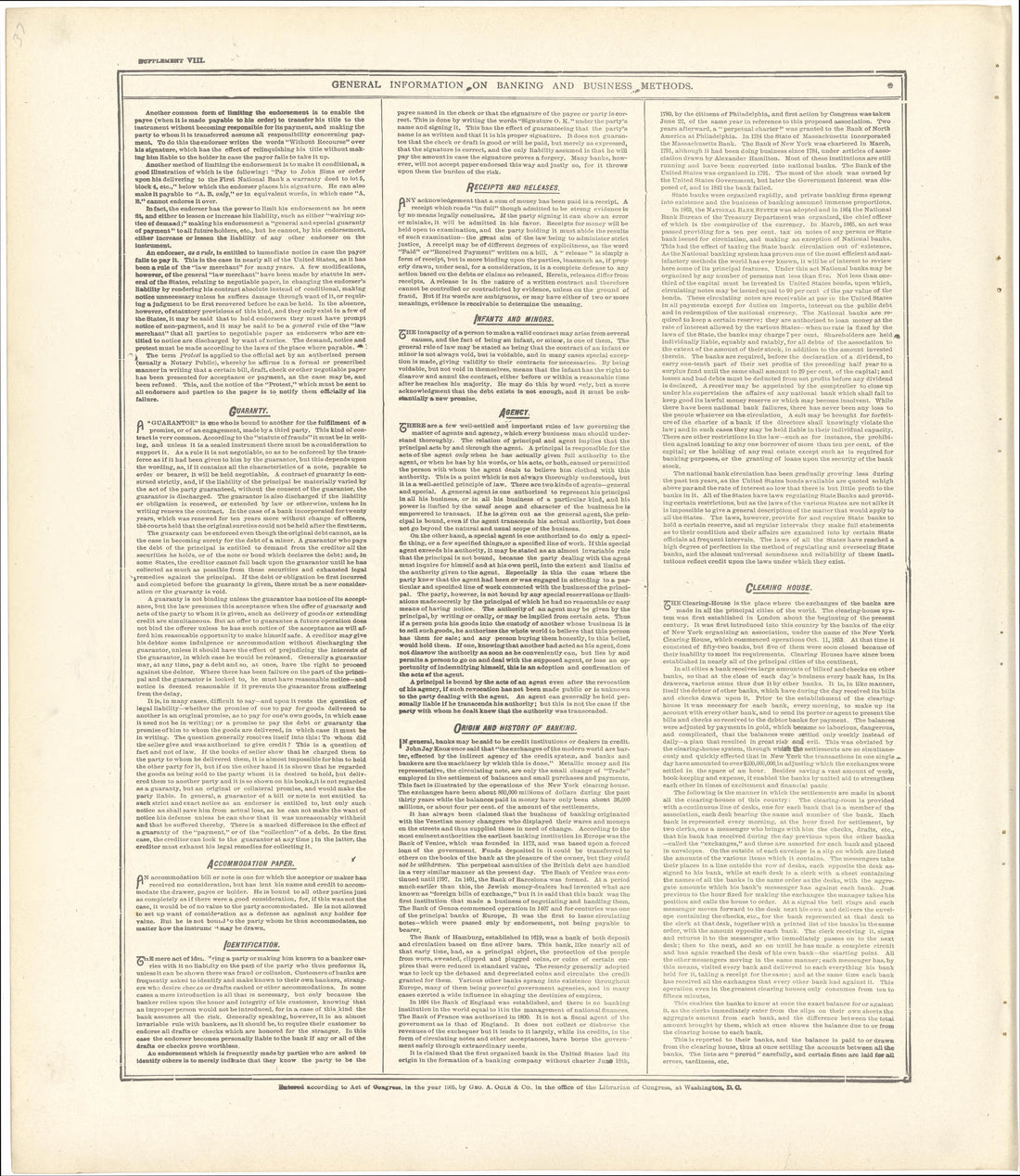General Information On Banking and Business Methods from Standard Atlas of Fulton County, Indiana : Including a Plat Book of the Villages, Cities and Townships of the County, Map of the State, United States and World, Patrons Directory, Reference Busi... by Relic Map Company