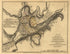 Plan of Action at Huberton, 7 July 1777 from Atlas of the Battles of the American Revolution, Together With Maps Shewing the Routes of the British and American Armies, Plans of Cities, Surveys of Harbors, &c 1845 by Relic Map Company