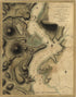Plan of Attack of Forts Clinton & Montgomery, 6 October 1777 from Atlas of the Battles of the American Revolution, Together With Maps Shewing the Routes of the British and American Armies, Plans of Cities, Surveys of Harbors, &c 1845 by Relic Map Company