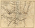 Plan of Entrance of Chesapeake Bay With James and York Rivers (with Positions of British, French & American Forces) from Atlas of the Battles of the American Revolution, Together With Maps Shewing the Routes of the British and American Armies, Plans o... by Relic Map Company