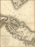 Plan of Yorktown and Glucester, Virginia, October 1781 from Atlas of the Battles of the American Revolution, Together With Maps Shewing the Routes of the British and American Armies, Plans of Cities, Surveys of Harbors, &c 1845 by Relic Map Company