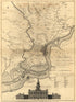 Plan of City and Environs of Philadelphia, 1777 from Atlas of the Battles of the American Revolution, Together With Maps Shewing the Routes of the British and American Armies, Plans of Cities, Surveys of Harbors, &c 1845 by Relic Map Company