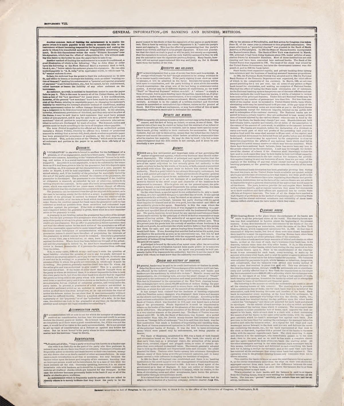 General Information On Banking and Business Methods - 2 from Standard Atlas of Riley County, Kansas : Including a Plat Book of the Villages, Cities and Townships of the County, Map of the State, United States and World, Patrons Directory, Reference Bu... by Relic Map Company