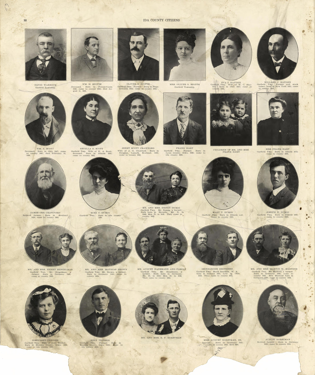 Ida County Citizens - Continued from Atlas of Ida County, Iowa : Containing Maps of Villages, Cities and Townships of the County, Maps of State, United States and World, Farmers Directory, Business Directory, General Information 1906 by Relic Map Company