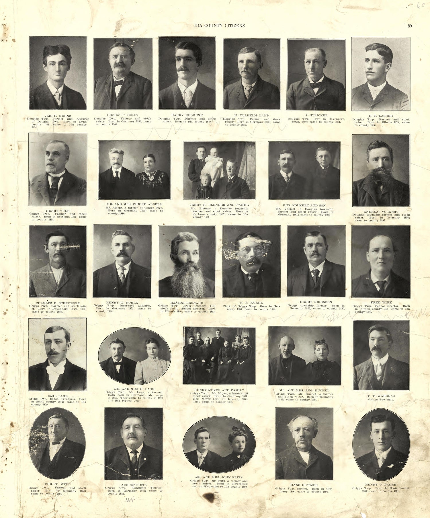 Ida County Citizens - Continued from Atlas of Ida County, Iowa : Containing Maps of Villages, Cities and Townships of the County, Maps of State, United States and World, Farmers Directory, Business Directory, General Information 1906 by Relic Map Company