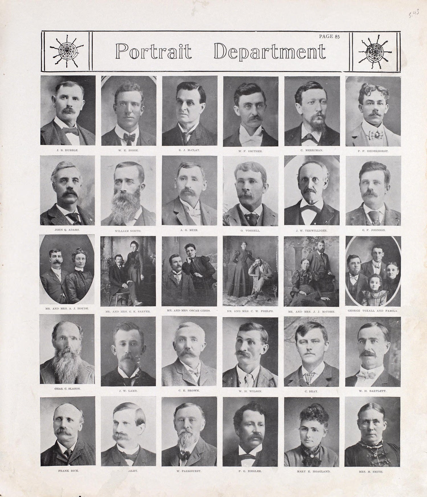 Portraits from Standard Atlas of Rooks County, Kansas : Including a Plat Book of the Villages, Cities and Townships of the County, Map of the State, United States and World, Patrons Directory, Reference Business … 1904 by Relic Map Company