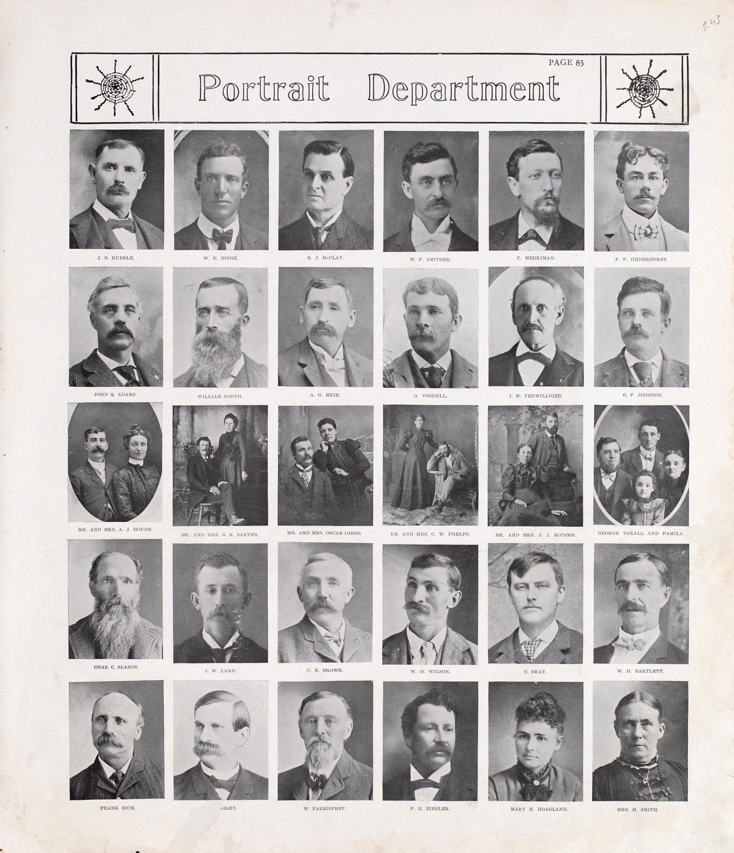 Portraits from Standard Atlas of Rooks County, Kansas : Including a Plat Book of the Villages, Cities and Townships of the County, Map of the State, United States and World, Patrons Directory, Reference Business … 1904 by Relic Map Company