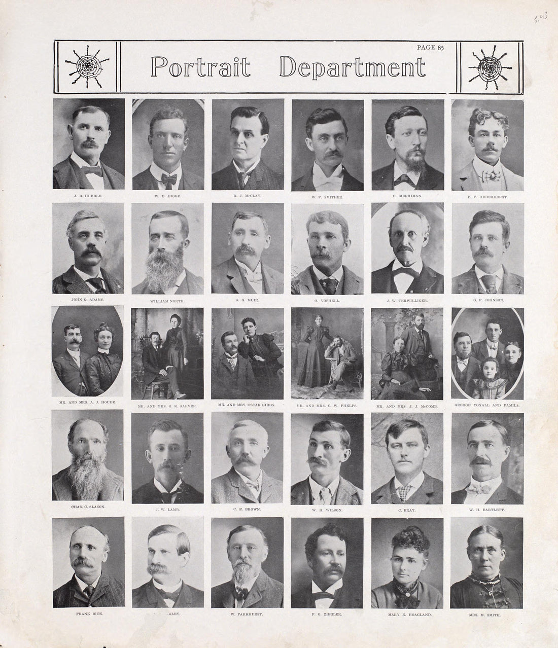 Portraits from Standard Atlas of Rooks County, Kansas : Including a Plat Book of the Villages, Cities and Townships of the County, Map of the State, United States and World, Patrons Directory, Reference Business … 1904 by Relic Map Company
