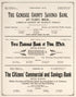 Genesee County Bank/ First National Bank from Atlas of Genesee County, Michigan : Containing Maps of Every Township In the County, With Village and City Plats, Also Maps of Michigan and the United States, from Official Records 1899 by Relic Map Company