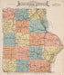 Topographical Map of Allamakee County, Iowa from Atlas of Allamakee County, Iowa : Containing Maps of Townships of the County, Maps of State, United States and World, Farmers Directory, Analysis of the System of U.S. Land Surveys 1917 by Relic Map Company