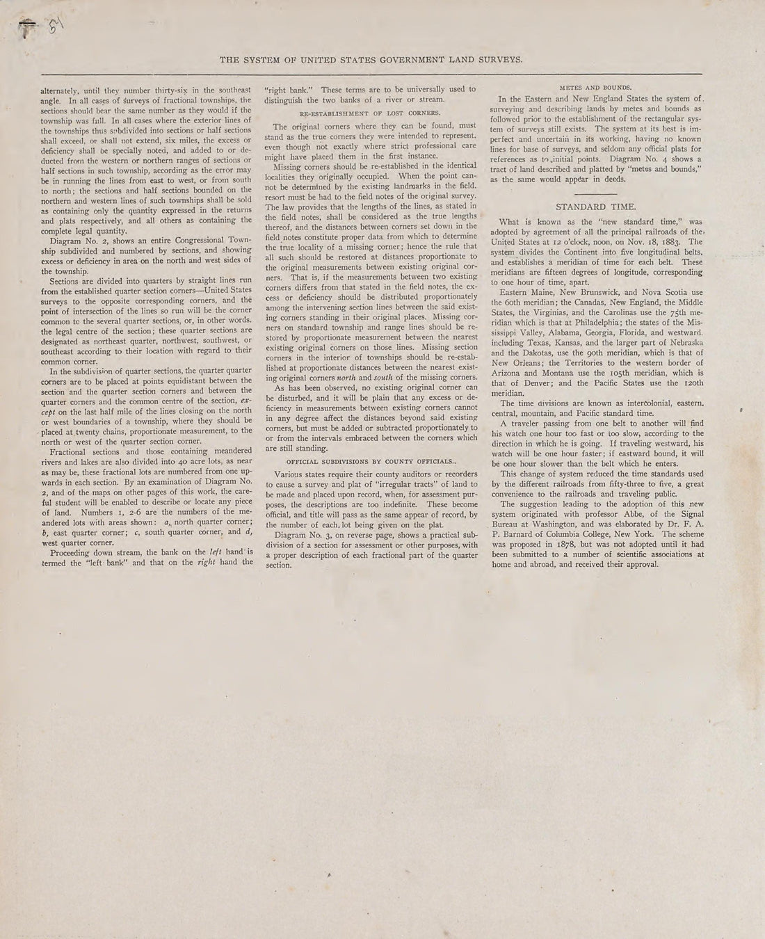 System of United States Government Land Surveys from Atlas of Allamakee County, Iowa : Containing Maps of Townships of the County, Maps of State, United States and World, Farmers Directory, Analysis of the System of U.S. Land Surveys 1917 by Relic Map Company