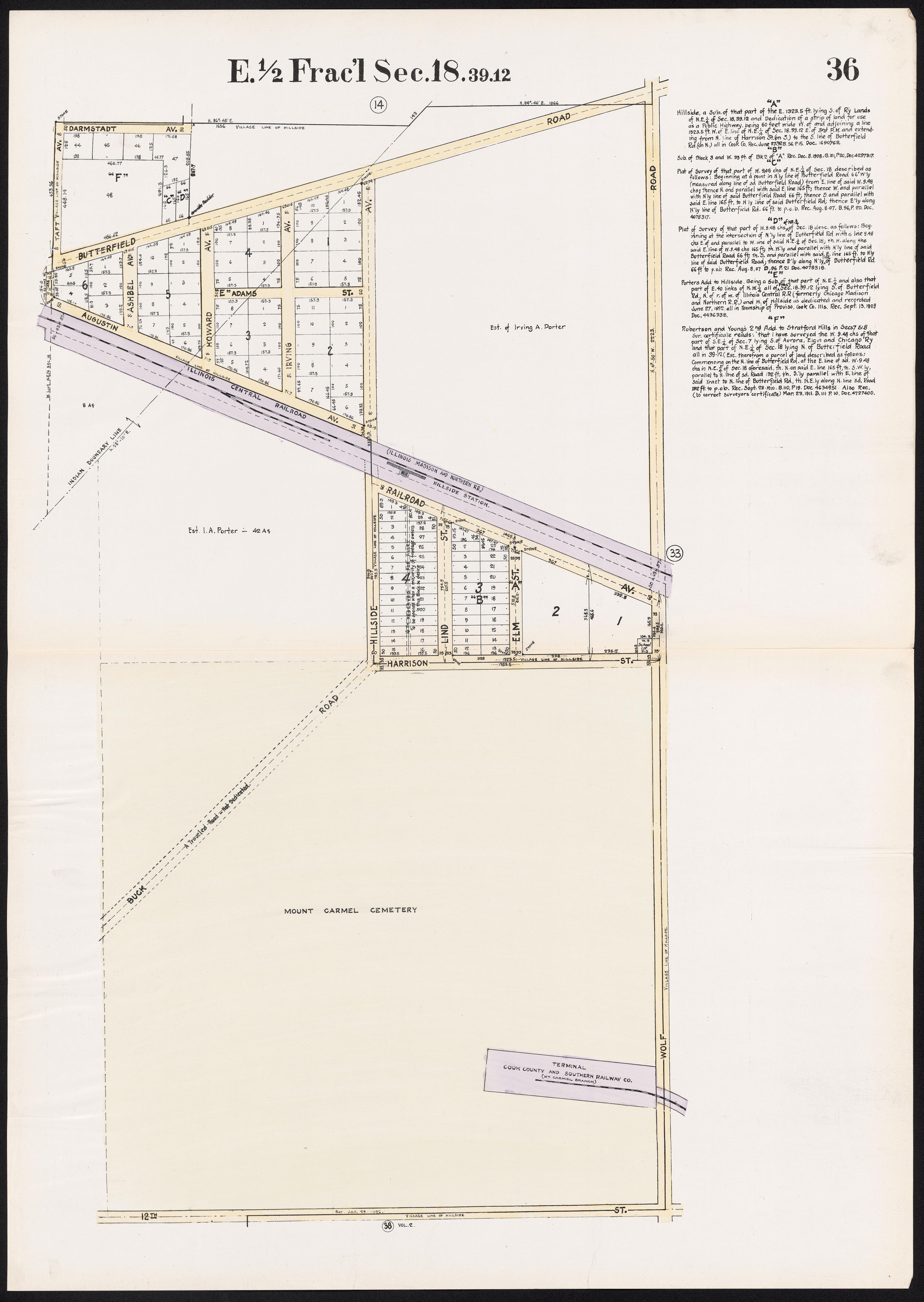 This old map of Illinois, Proviso, Proviso (Township), Township,  was created by Real Estate Map Publishing Company in 1914