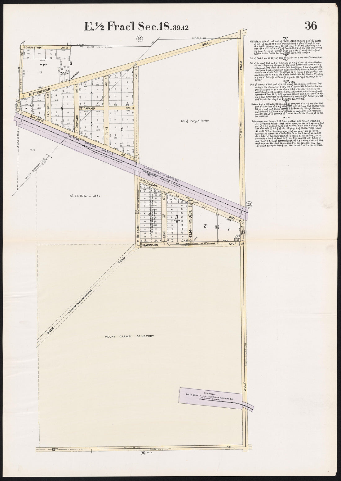 This old map of Illinois, Proviso, Proviso (Township), Township,  was created by Real Estate Map Publishing Company in 1914