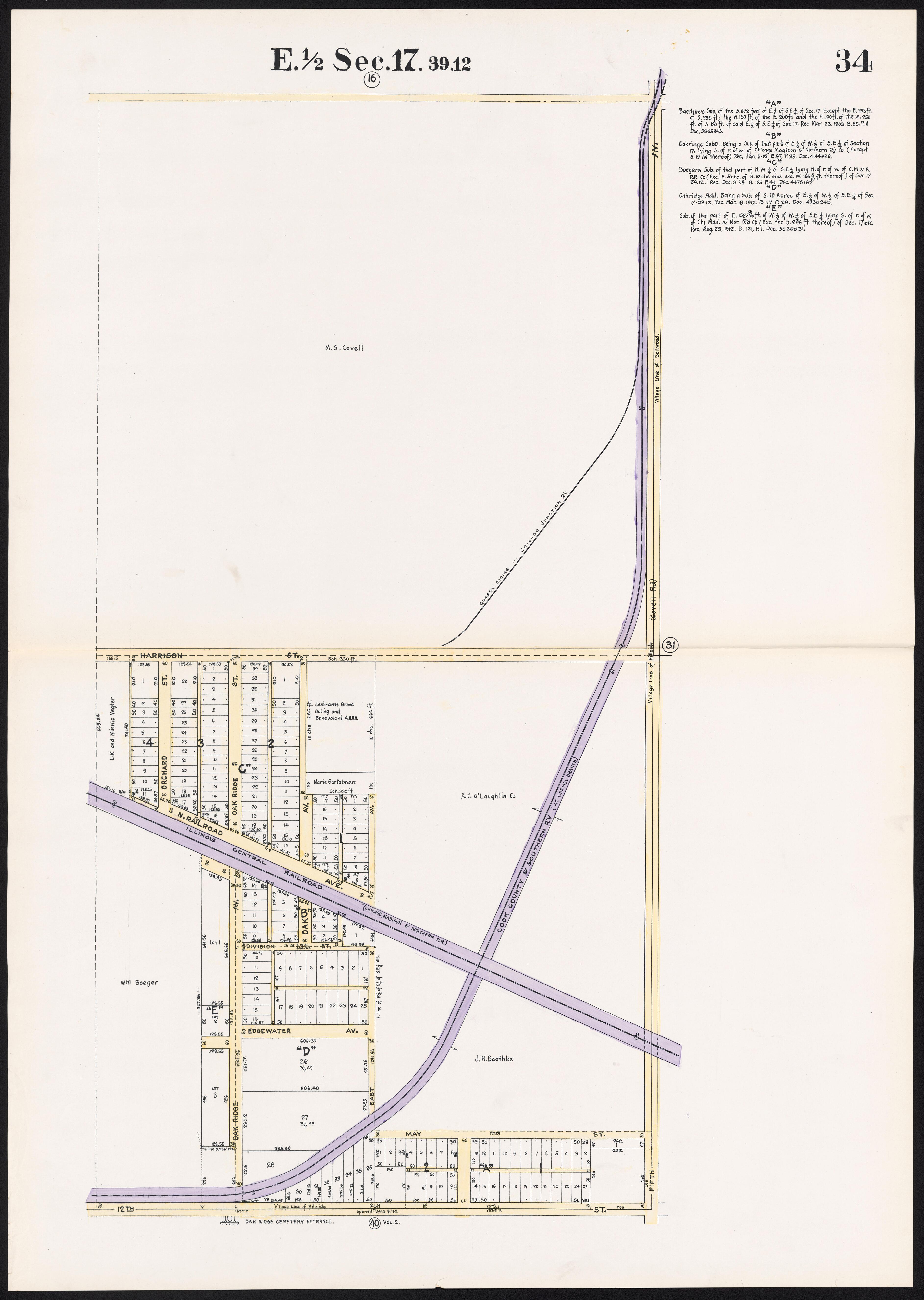 This old map of Illinois, Proviso, Proviso (Township), Township,  was created by Real Estate Map Publishing Company in 1914