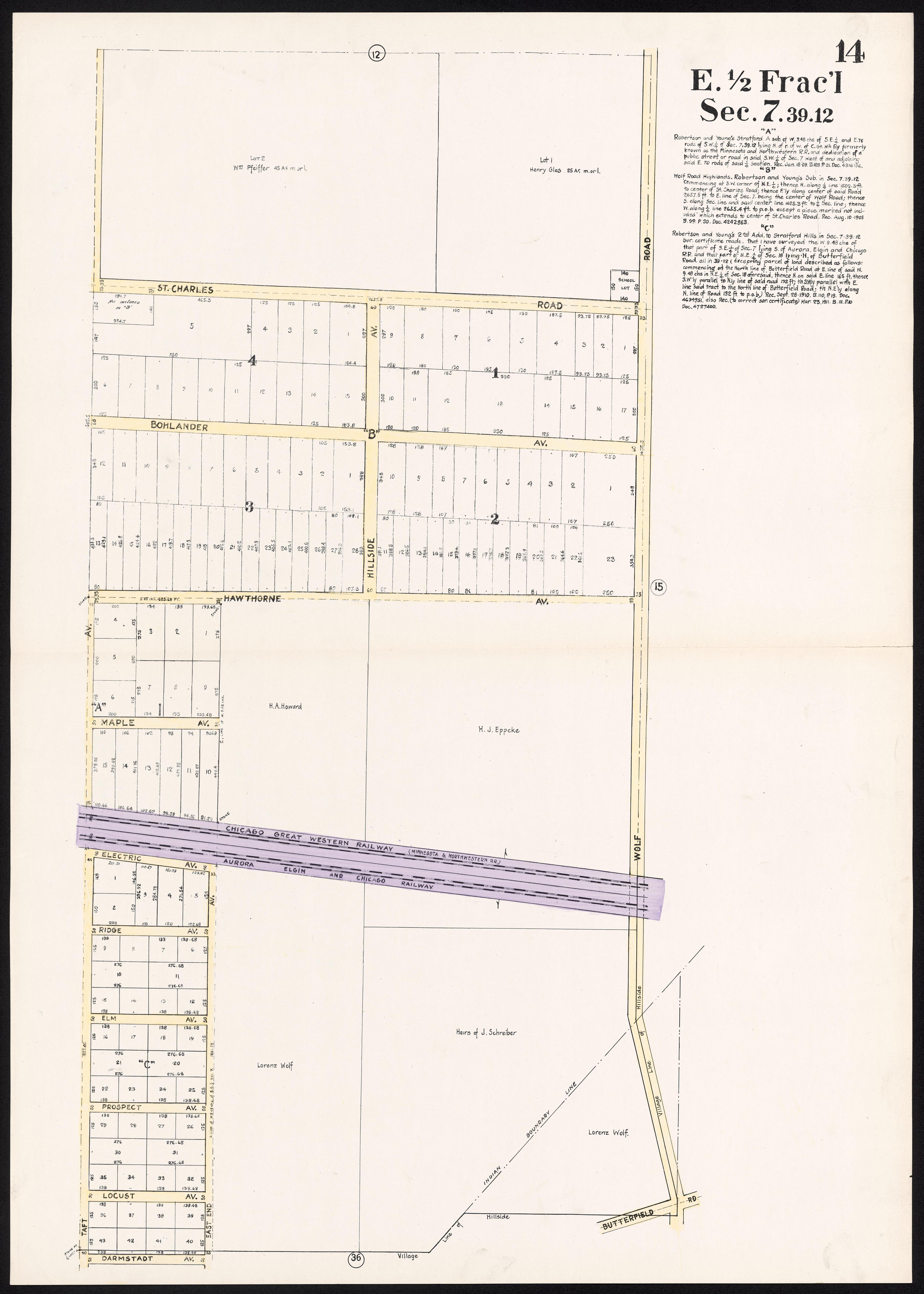This old map of Illinois, Proviso, Proviso (Township), Township,  was created by Real Estate Map Publishing Company in 1914