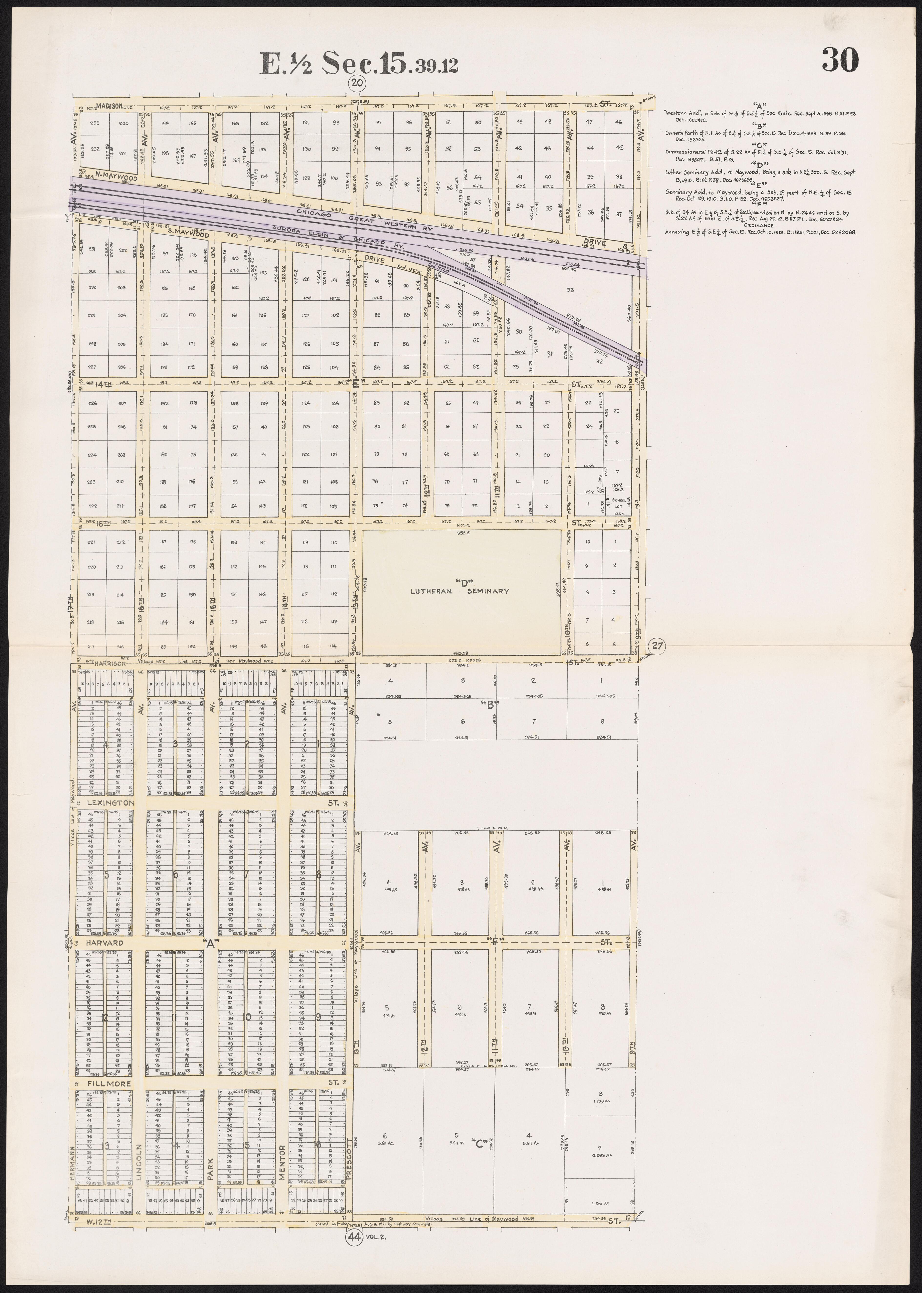 This old map of Illinois, Proviso, Proviso (Township), Township,  was created by Real Estate Map Publishing Company in 1914