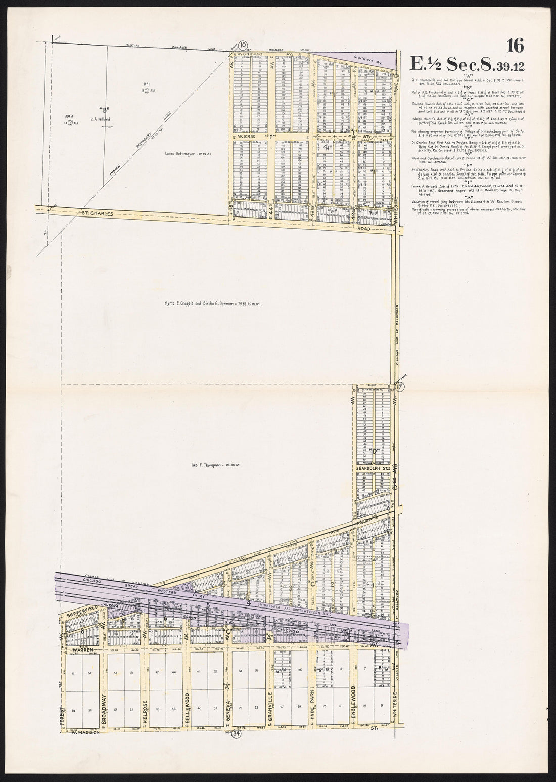 This old map of Illinois, Proviso, Proviso (Township), Township,  was created by Real Estate Map Publishing Company in 1914