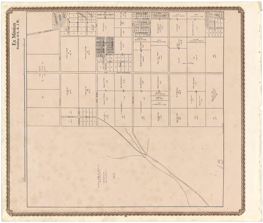 Ex Mission from Plat Book of San Diego County, California 1912 by Relic Map Company