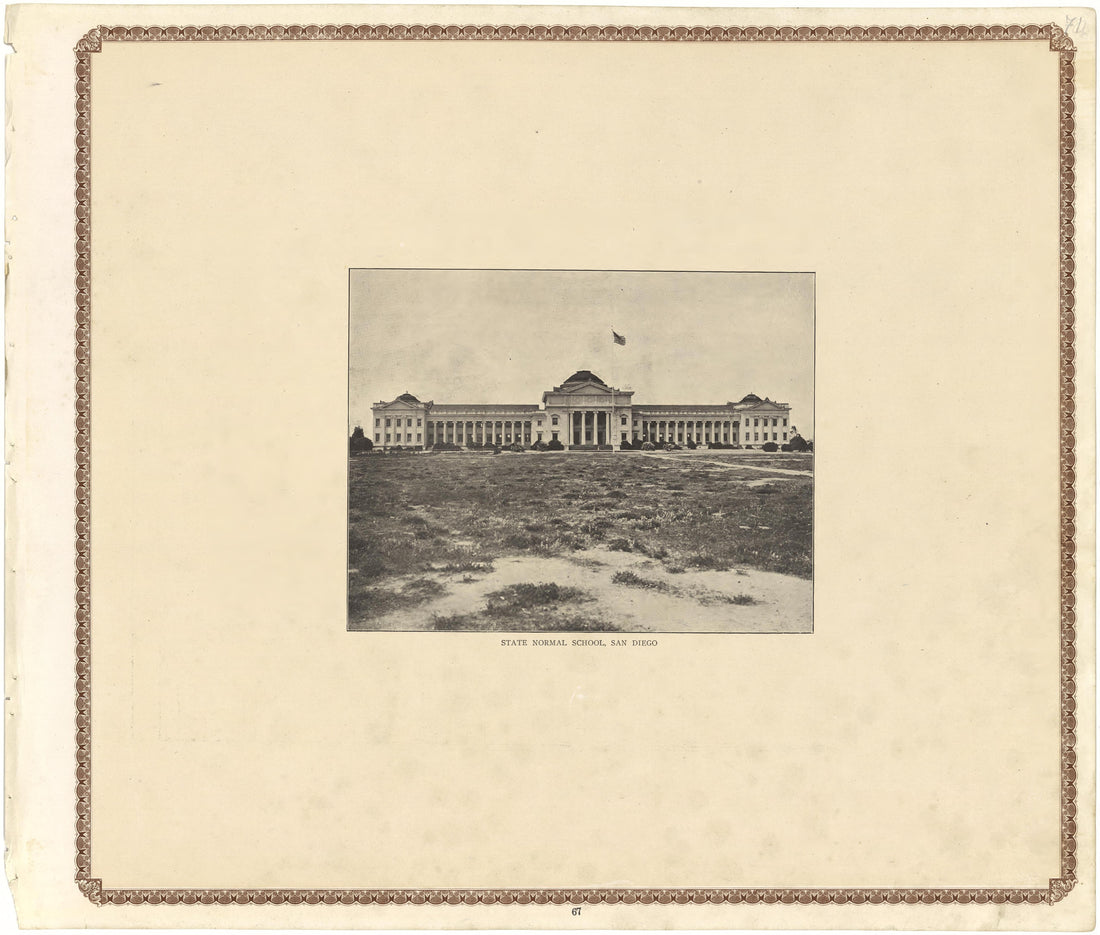 State Normal School, San Diego from Plat Book of San Diego County, California 1912 by Relic Map Company