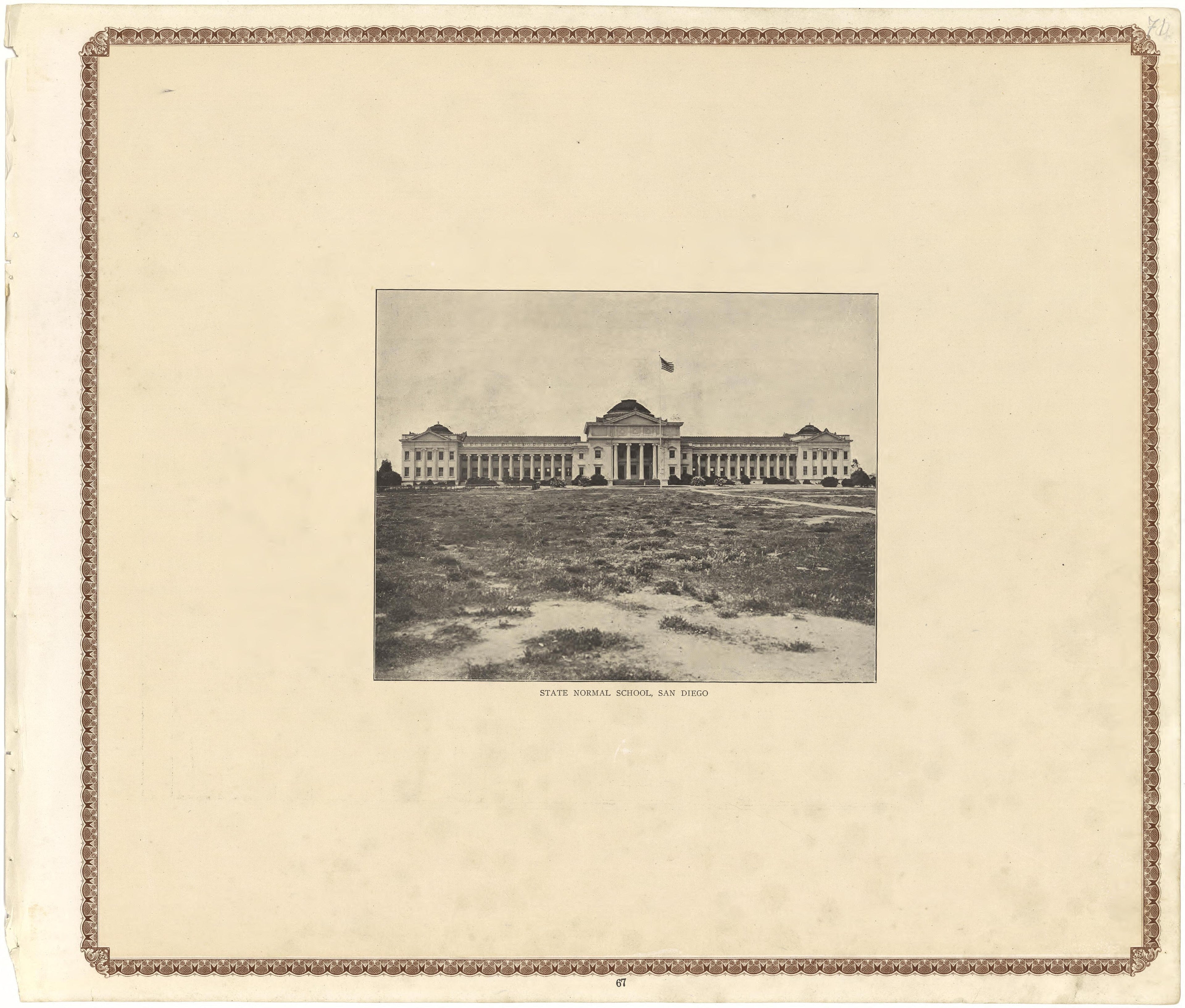 State Normal School, San Diego from Plat Book of San Diego County, California 1912 by Relic Map Company