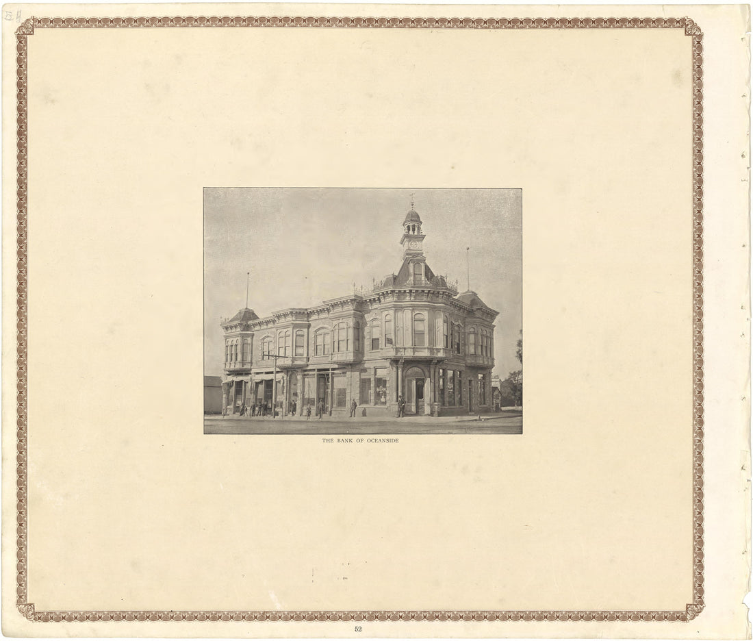 The Bank of Oceanside from Plat Book of San Diego County, California 1912 by Relic Map Company