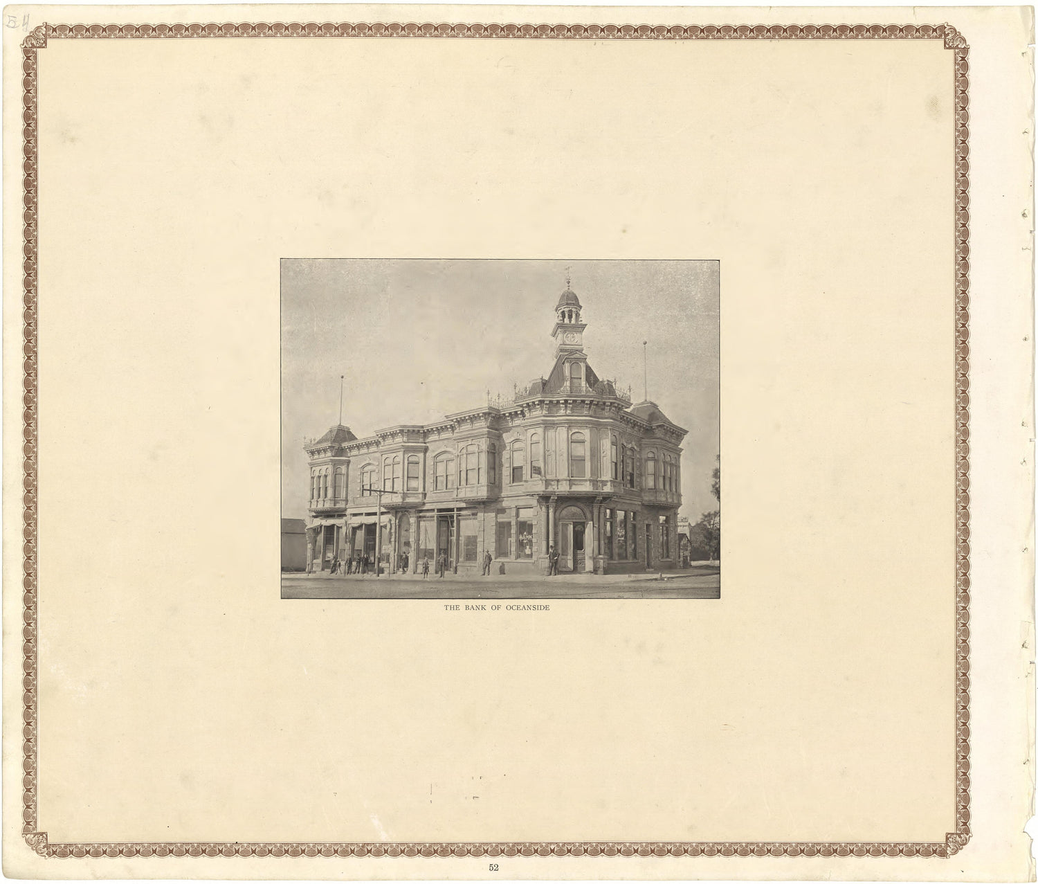 The Bank of Oceanside from Plat Book of San Diego County, California 1912 by Relic Map Company