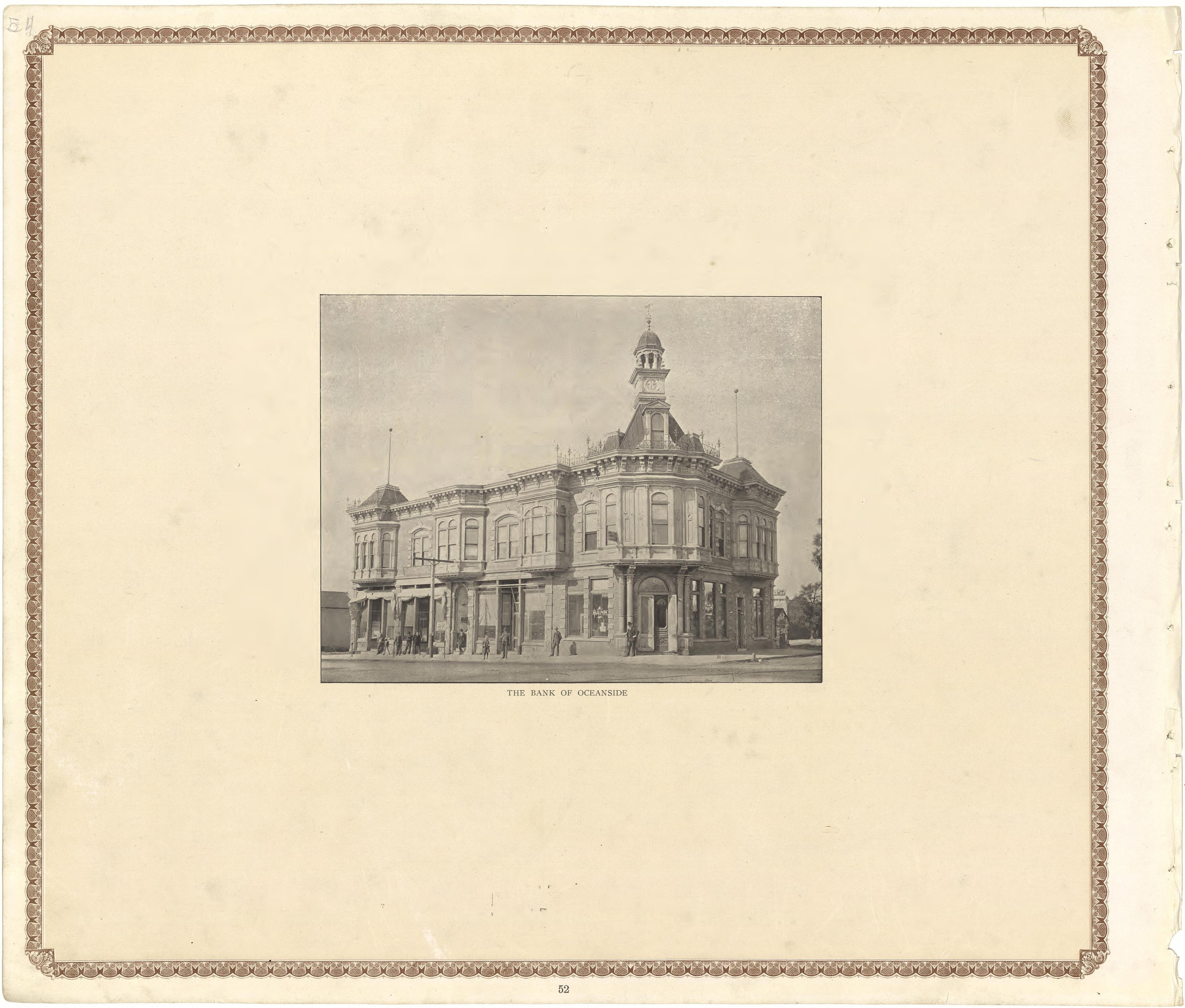 The Bank of Oceanside from Plat Book of San Diego County, California 1912 by Relic Map Company