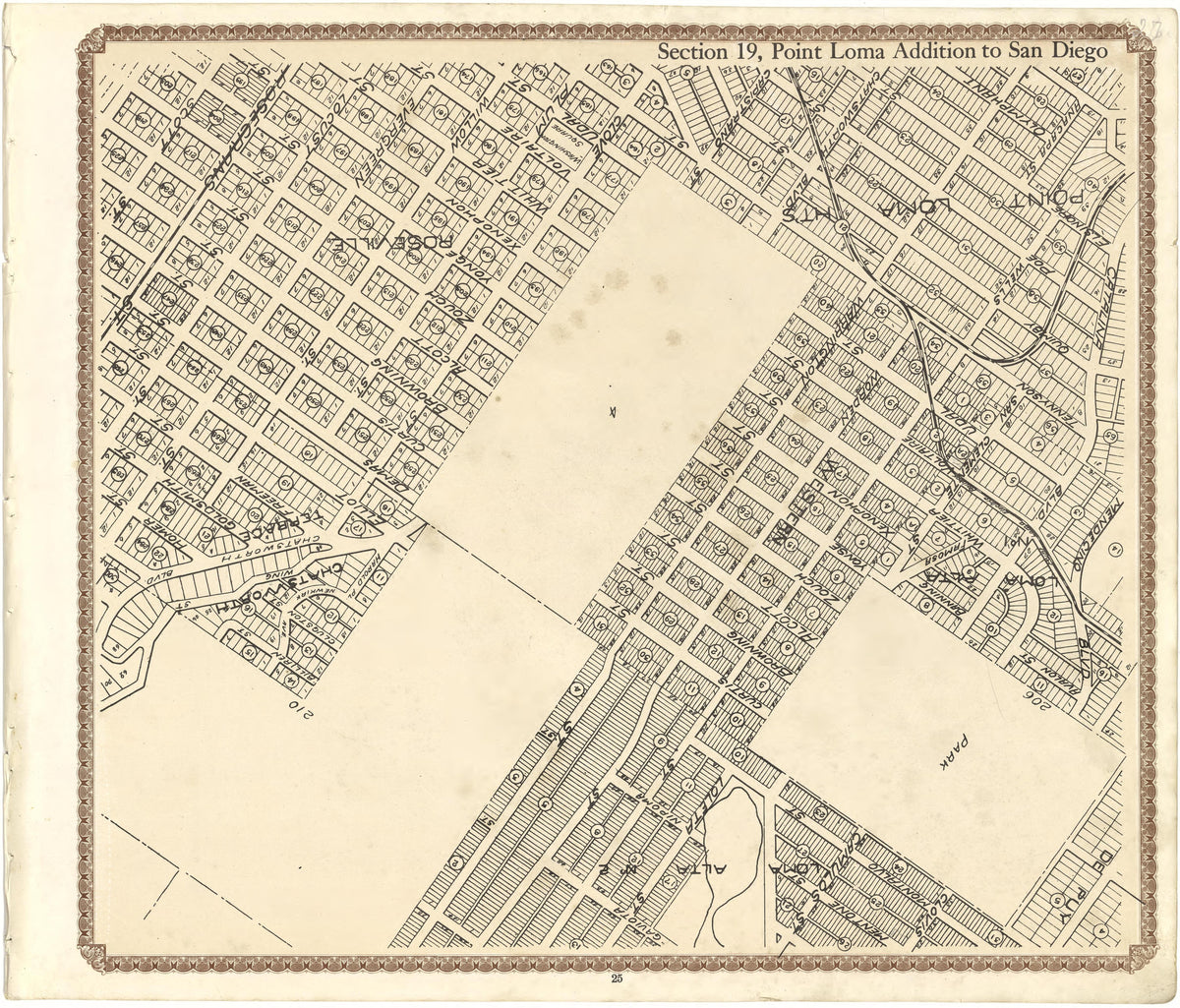 Section 19, Point Loma Addition to San Diego from Plat Book of San Diego County, California 1912 by Relic Map Company