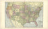 Map of the United States from Standard Atlas of Wood County, Wisconsin : Including a Plat Book of the Villages, Cities and Townships of the County, Map of the State, United States and World : Patrons Directory, Reference … 1909 by Relic Map Company