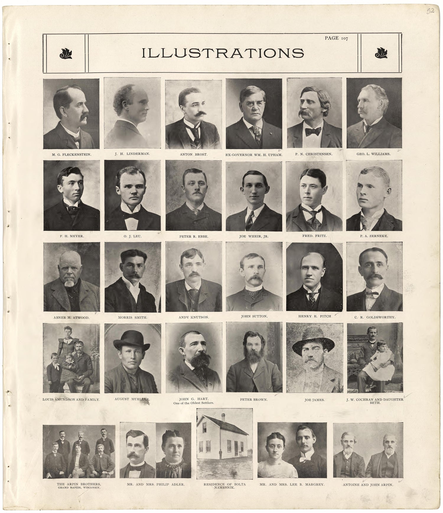 Illustrations from Standard Atlas of Wood County, Wisconsin : Including a Plat Book of the Villages, Cities and Townships of the County, Map of the State, United States and World : Patrons Directory, Reference … 1909 by Relic Map Company