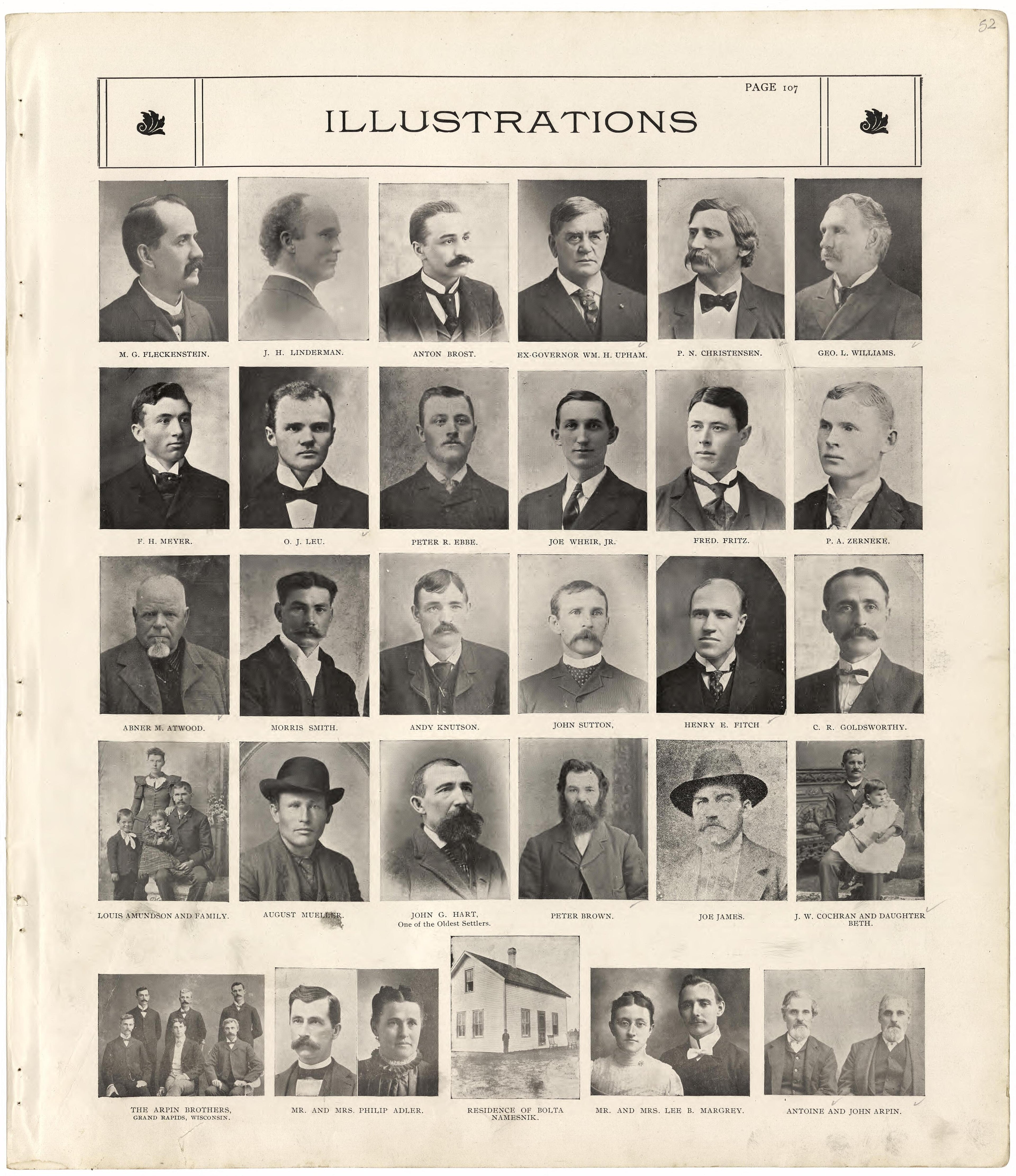 Illustrations from Standard Atlas of Wood County, Wisconsin : Including a Plat Book of the Villages, Cities and Townships of the County, Map of the State, United States and World : Patrons Directory, Reference … 1909 by Relic Map Company