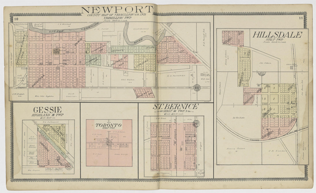 Image 8 of Standard Atlas of Vermillion County, Indiana from Standard Atlas of Vermillion County, Indiana : Including a Plat Book of the Villages, Cities and Townships of the County, Map of the State, United States and World : Patrons Directory, Refer... by Relic Map Company