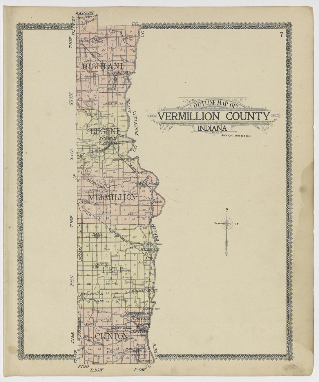 Image 6 of Standard Atlas of Vermillion County, Indiana from Standard Atlas of Vermillion County, Indiana : Including a Plat Book of the Villages, Cities and Townships of the County, Map of the State, United States and World : Patrons Directory, Refer... by Relic Map Company