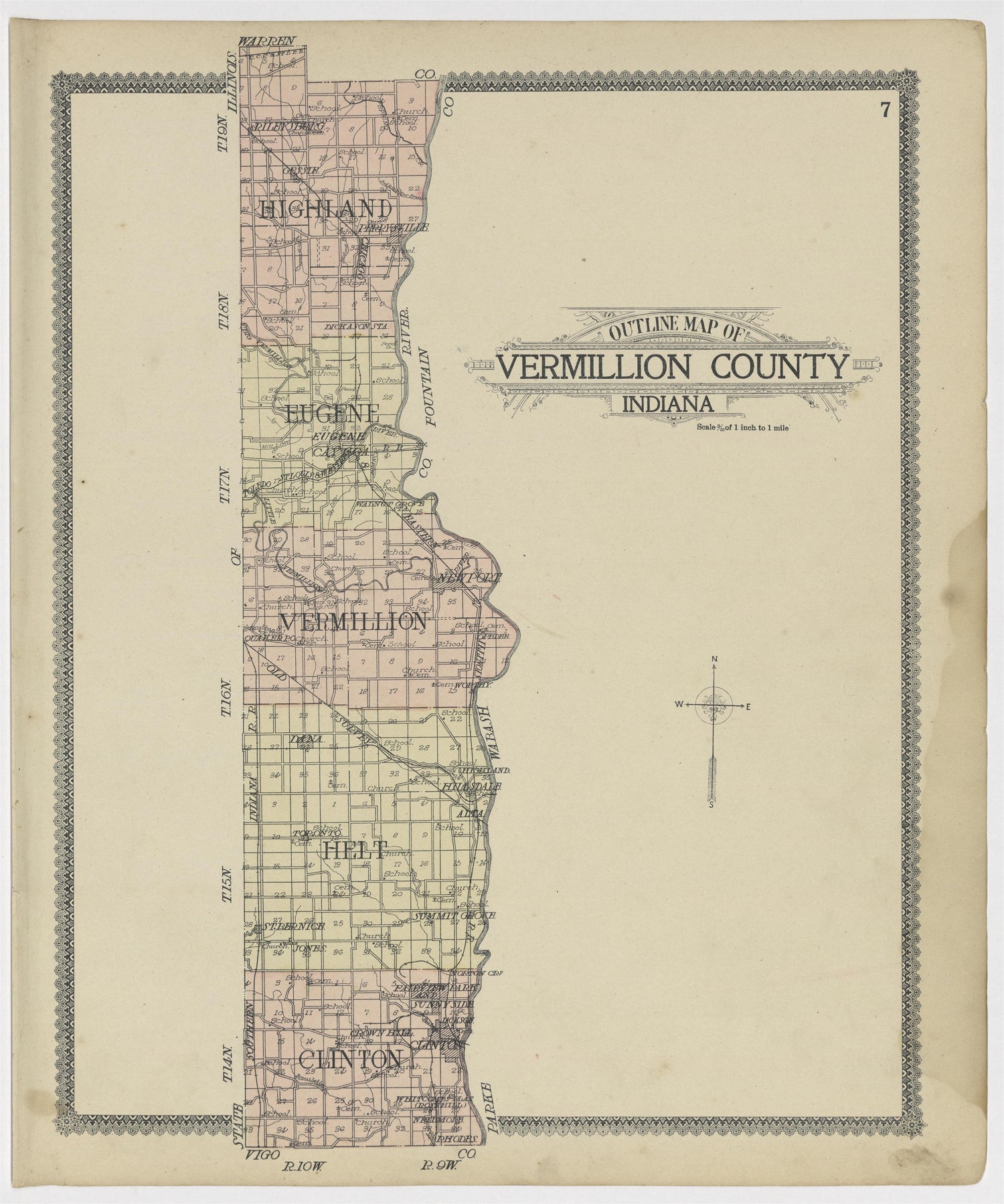 Image 6 of Standard Atlas of Vermillion County, Indiana from Standard Atlas of Vermillion County, Indiana : Including a Plat Book of the Villages, Cities and Townships of the County, Map of the State, United States and World : Patrons Directory, Refer... by Relic Map Company