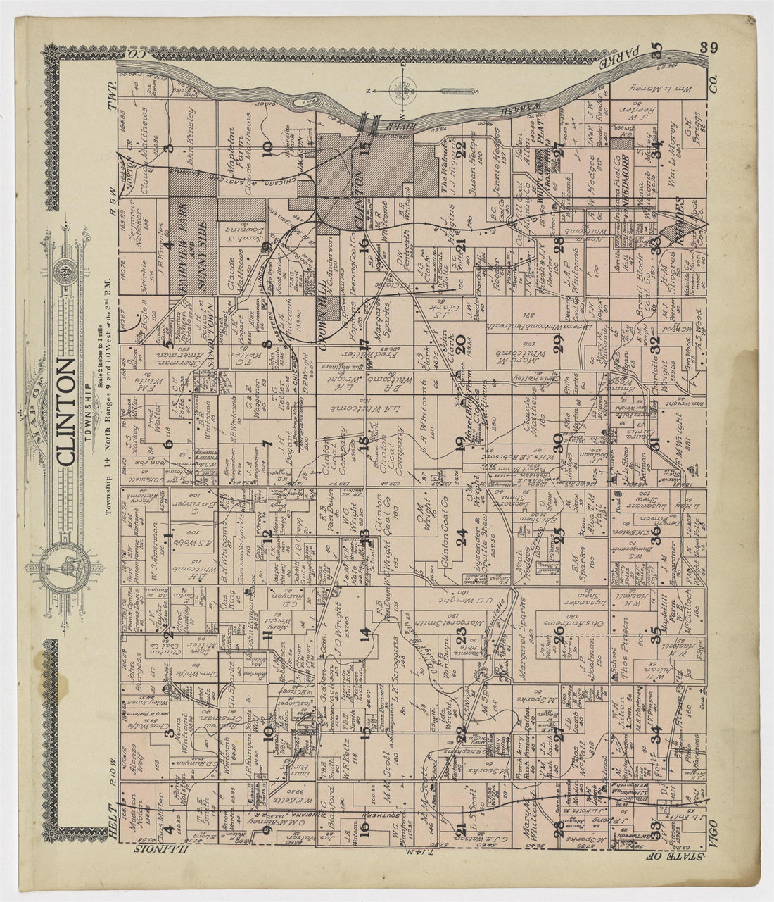Image 17 of Standard Atlas of Vermillion County, Indiana from Standard Atlas of Vermillion County, Indiana : Including a Plat Book of the Villages, Cities and Townships of the County, Map of the State, United States and World : Patrons Directory, Refe... by Relic Map Company