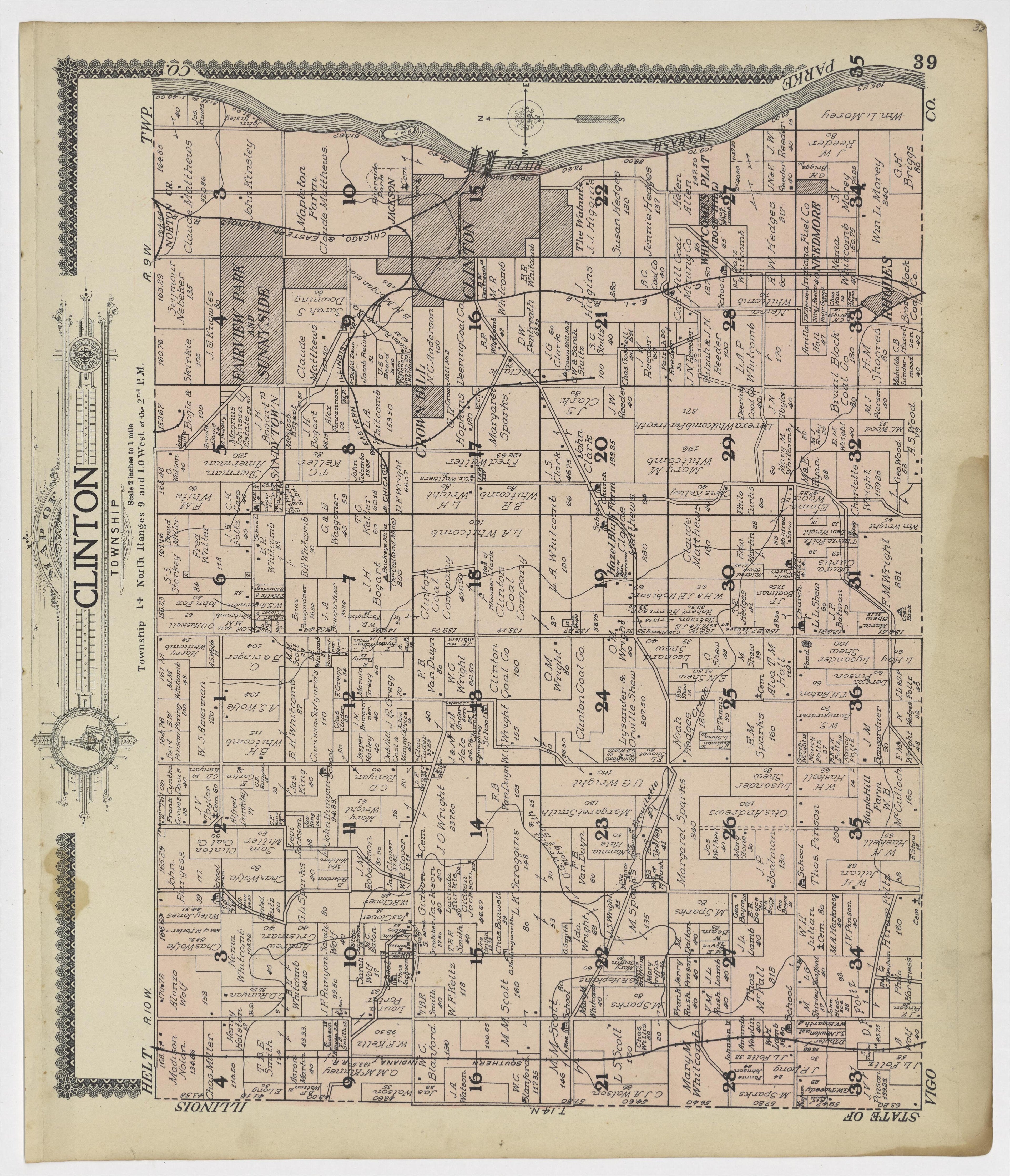 Image 17 of Standard Atlas of Vermillion County, Indiana from Standard Atlas of Vermillion County, Indiana : Including a Plat Book of the Villages, Cities and Townships of the County, Map of the State, United States and World : Patrons Directory, Refe... by Relic Map Company