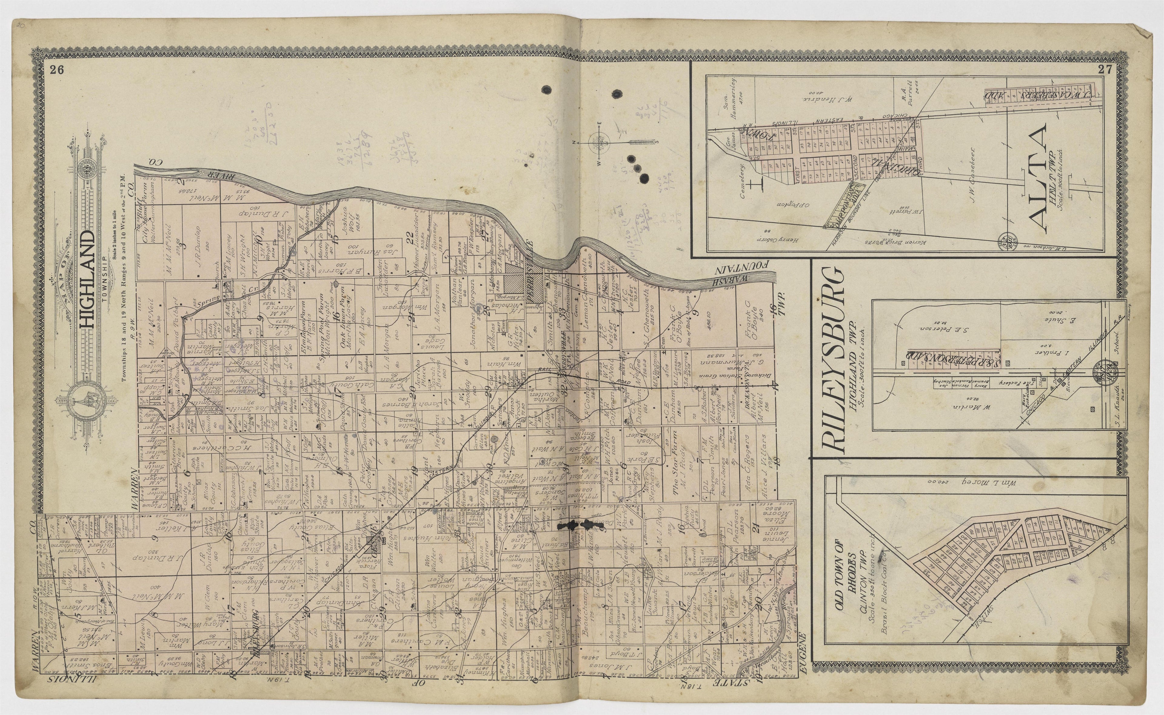 Image 12 of Standard Atlas of Vermillion County, Indiana from Standard Atlas of Vermillion County, Indiana : Including a Plat Book of the Villages, Cities and Townships of the County, Map of the State, United States and World : Patrons Directory, Refe... by Relic Map Company