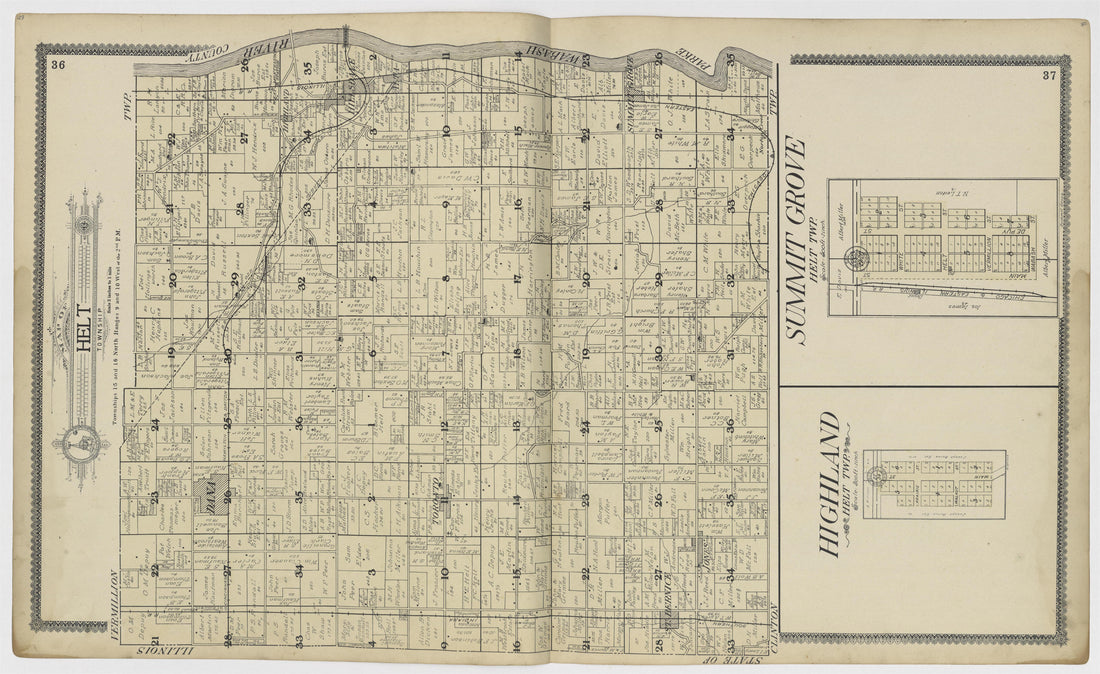 Image 16 of Standard Atlas of Vermillion County, Indiana from Standard Atlas of Vermillion County, Indiana : Including a Plat Book of the Villages, Cities and Townships of the County, Map of the State, United States and World : Patrons Directory, Refe... by Relic Map Company