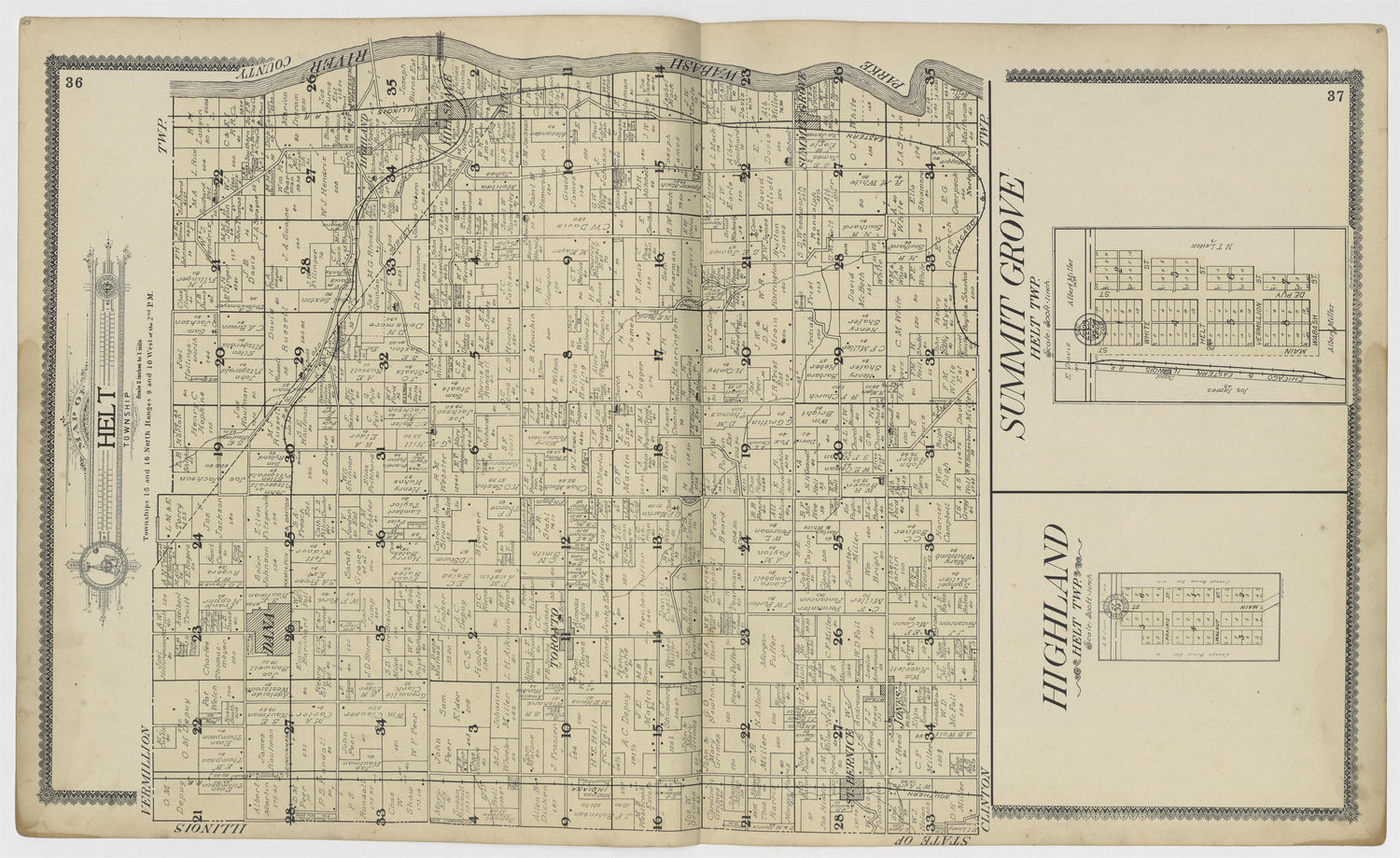 Image 16 of Standard Atlas of Vermillion County, Indiana from Standard Atlas of Vermillion County, Indiana : Including a Plat Book of the Villages, Cities and Townships of the County, Map of the State, United States and World : Patrons Directory, Refe... by Relic Map Company