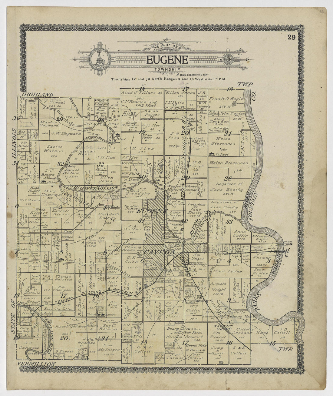 Image 14 of Standard Atlas of Vermillion County, Indiana from Standard Atlas of Vermillion County, Indiana : Including a Plat Book of the Villages, Cities and Townships of the County, Map of the State, United States and World : Patrons Directory, Refe... by Relic Map Company