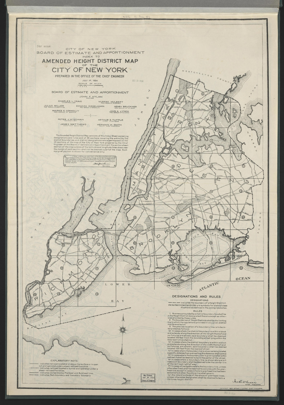 Image 2 of Height District Map from Height District Map 1924 by Relic Map Company